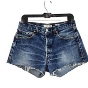 Moussy Dark Blue Jean Shorts